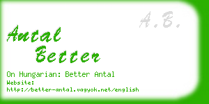 antal better business card